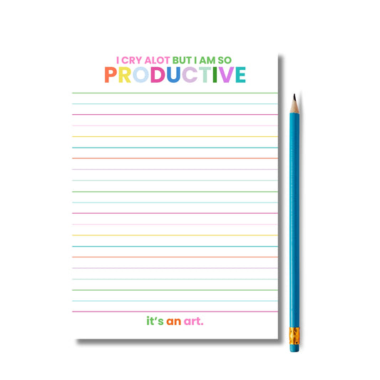 Taylor Swift Notepad - I Cry A Lot But Productive