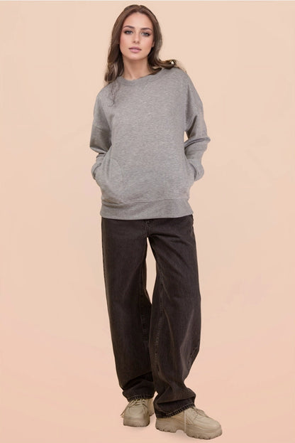 The Basic Oversized Solid Knit Top {H. Gray}