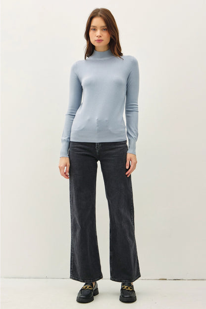 Long Sleeve Mock Neck Sweater