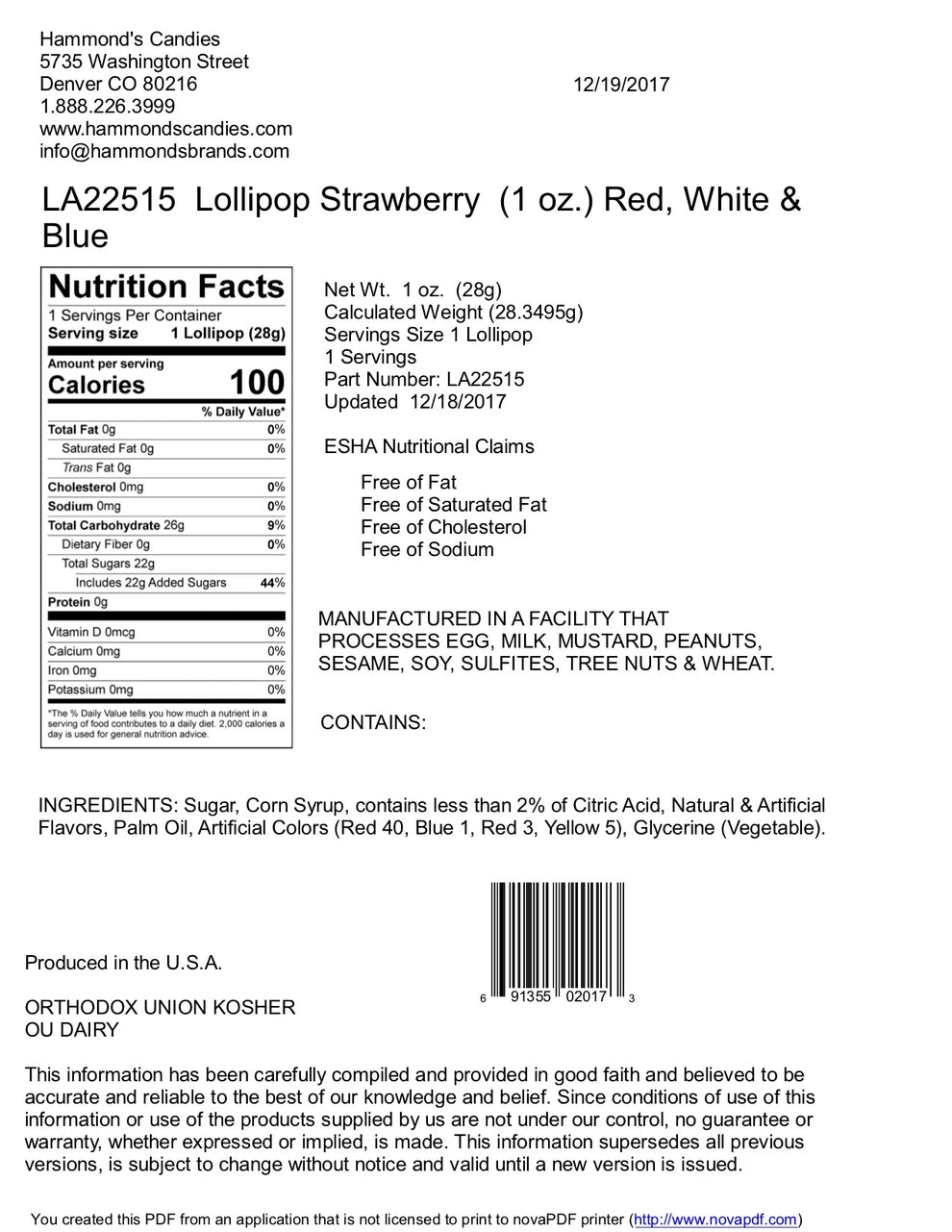 Handmade Lollipop - Strawberry