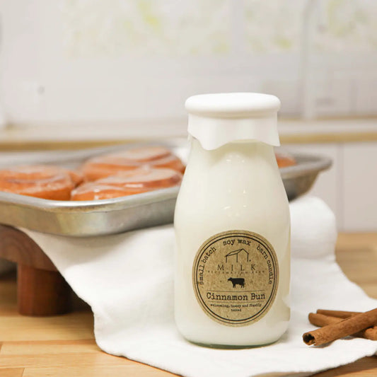 Milk Bottle Candle - Cinnamon Bun