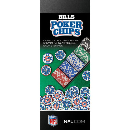Buffalo Bills - 100 Piece Poker Chips