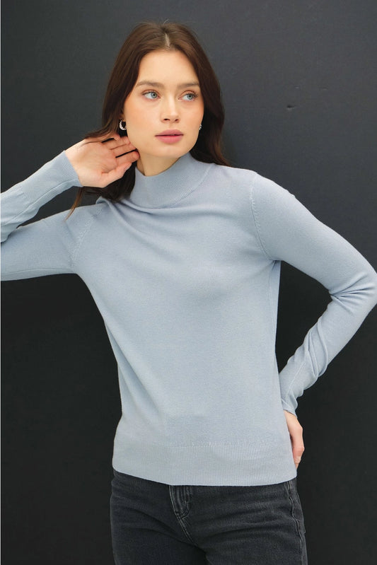 Long Sleeve Mock Neck Sweater