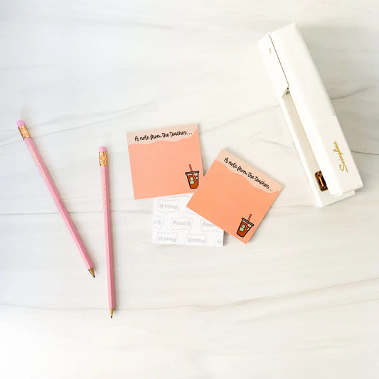 A Note from the Teacher Post-It Notepad (Coffee Cup)