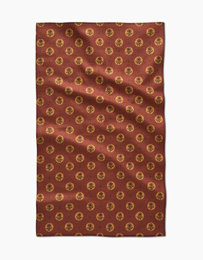 Geometry Tea Towels - Artisanal Floral Orange