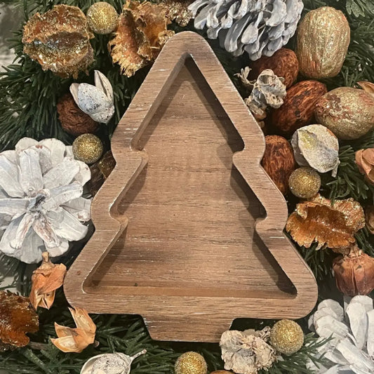 Holiday Decor - Wood Tree Tray