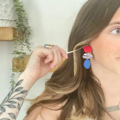 Buffalo Bills - Stacked Dangle Earrings