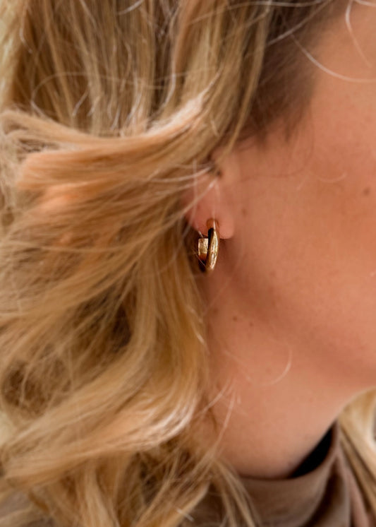Classic Hoop Earrings - Silver 3/4"