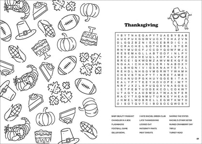 Friends Word Search, Quips, Quotes, and Coloring Book