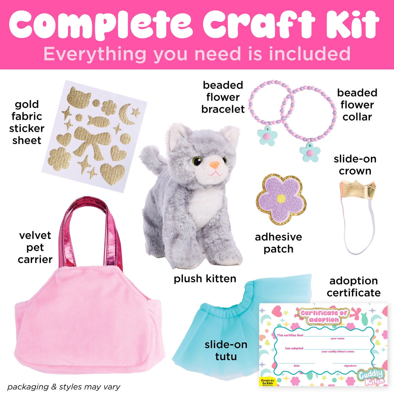 DIY Craft Kit For Kids - Decorate A Cuddly Kitten