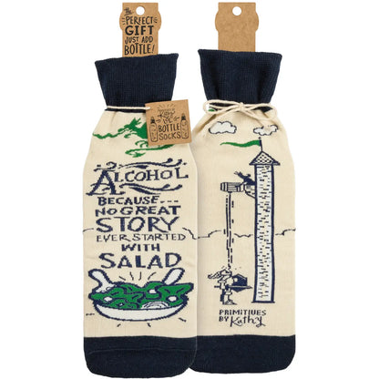 Bottle Sock - No Good Story Started with Salad