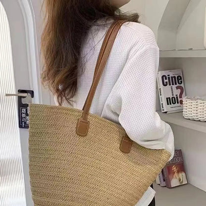 Woven Summer Tote Bag {Brown}