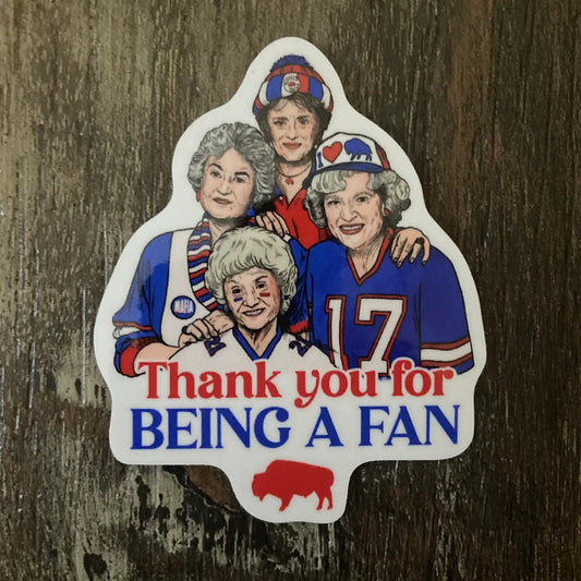 Buffalo Bills Sticker - Thank You For Being a Fan