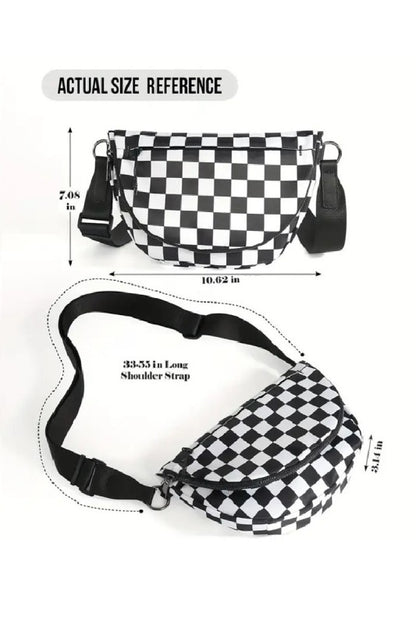 All Night Festival Large Bag {Brown Checkered}