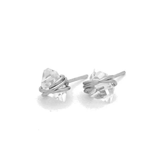 Herkimer Diamond Earrings - Silver