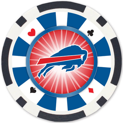Buffalo Bills - 100 Piece Poker Chips