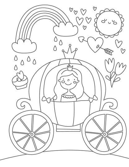 Kids Coloring Book - Whimsical Fairies and Friends
