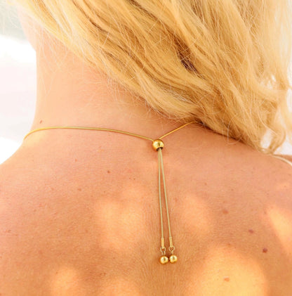 Hazel Necklace | Gold Ball Charm | 18k Gold Plated