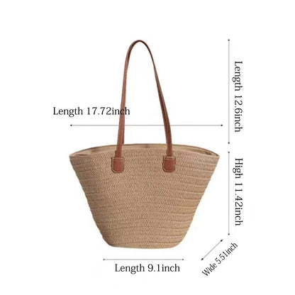 Woven Summer Tote Bag {Brown}