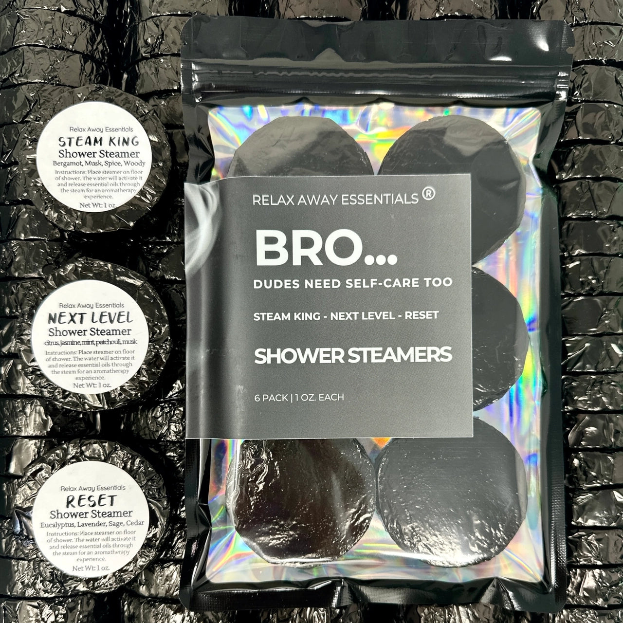 Relax Away Shower Steamer 6-Pack {Bro... Dudes Need Self-Care Too}