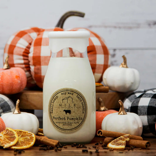 Milk Bottle Candle - Perfect Pumpkin