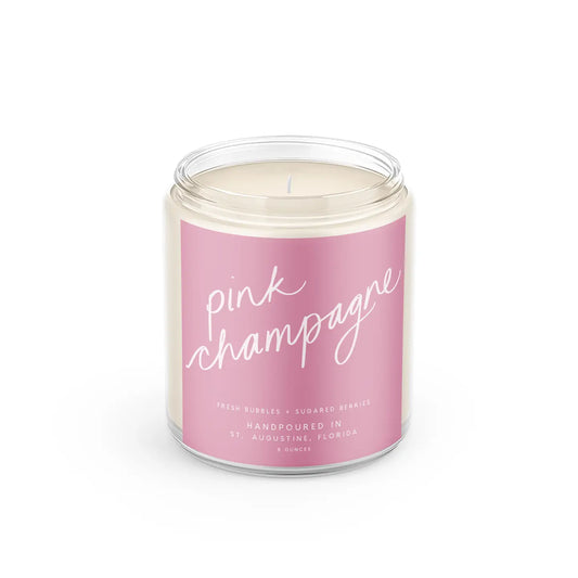 Pink Champagne Soy Wax Candle