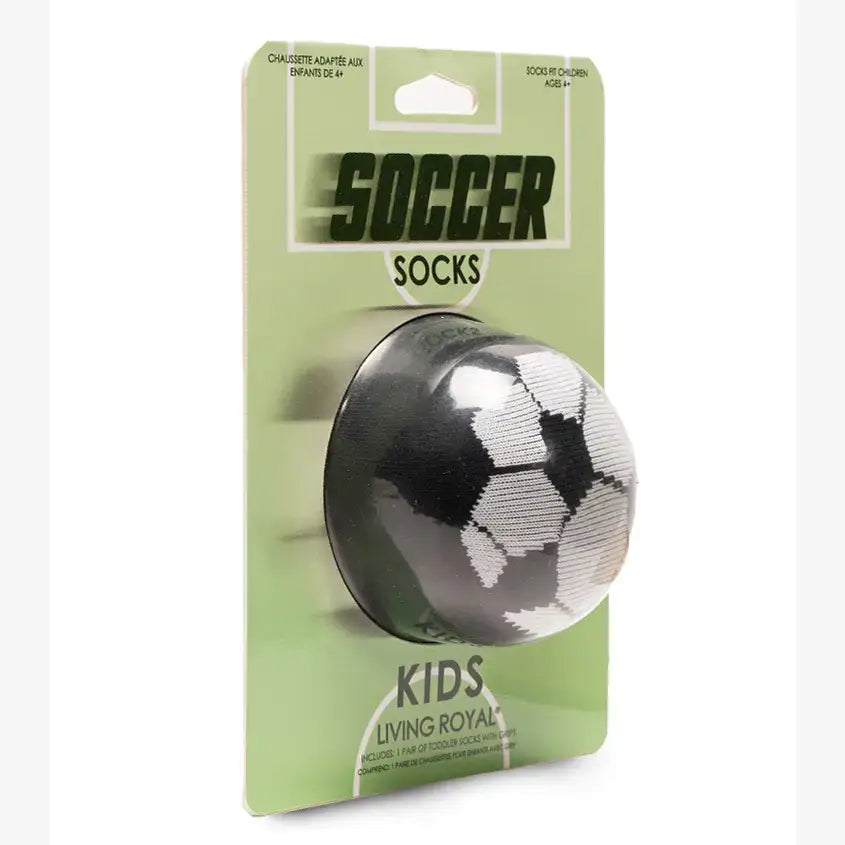 Kids 3D Packaged Crew Socks - Soccer Ball