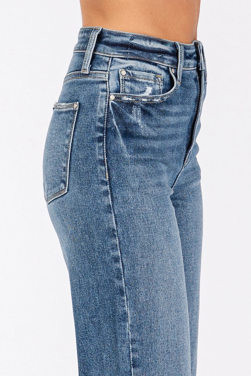 Petra High Rise Stretch Relaxed Straight w/Cuffed Hem