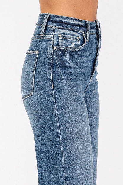 Petra High Rise Stretch Relaxed Straight w/Cuffed Hem
