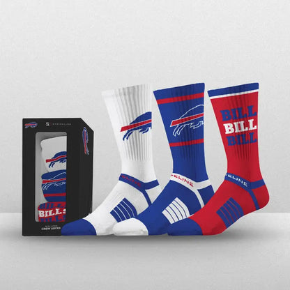 Buffalo Bills - Premium Knit Crew Sock 3-Pack