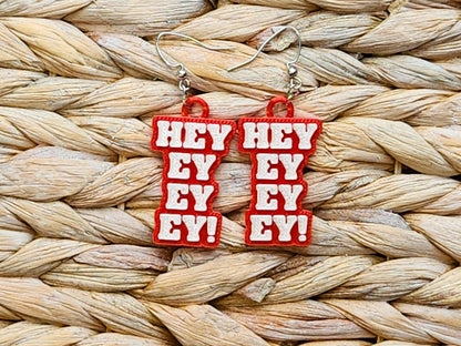 Buffalo Bills - Hey-Ey-Ey-Ey Earrings (Red)