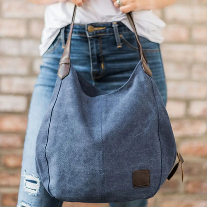 Anniston Canvas Hobo Bag {Blue}