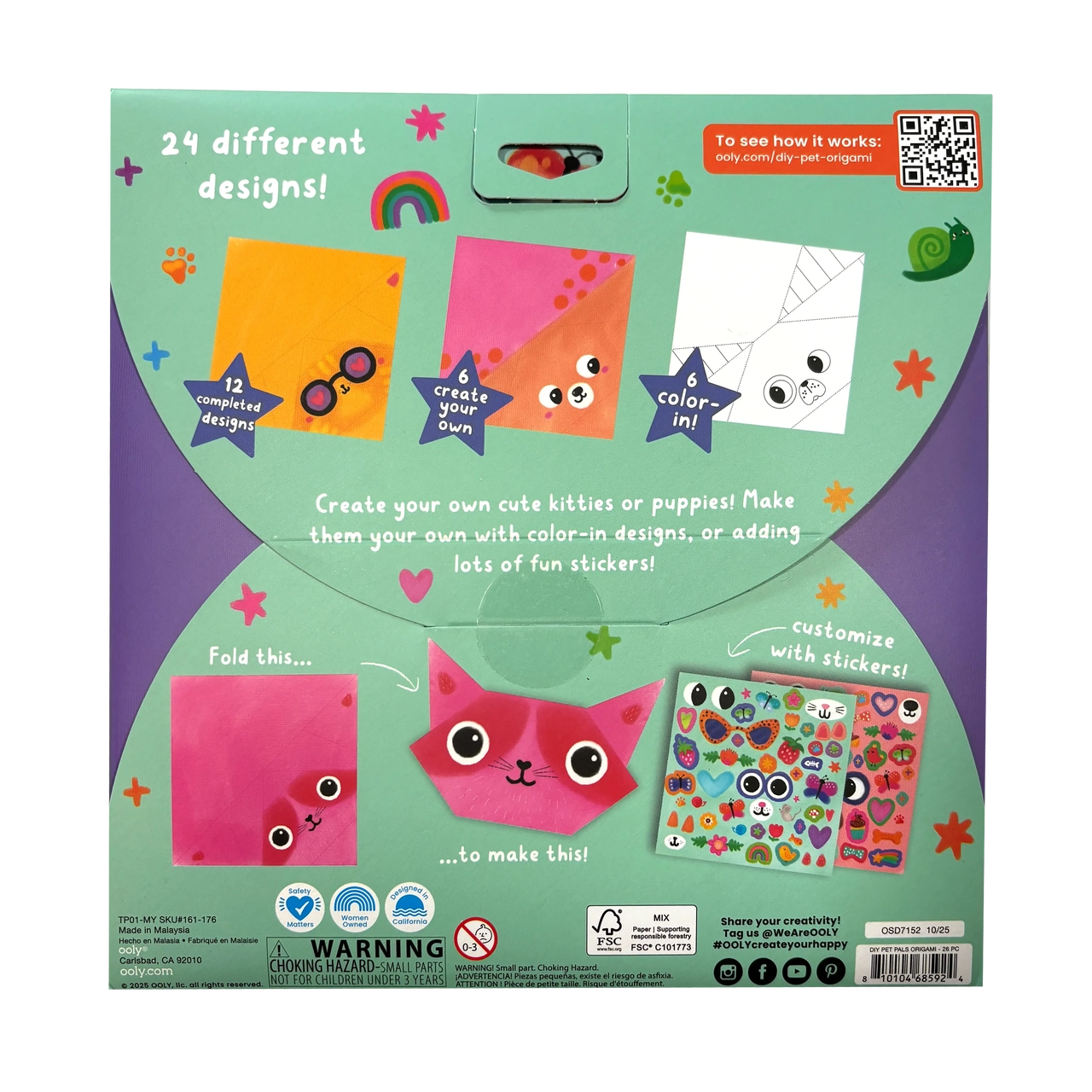 D.I.Y. Pet Pals Origami - Set of 24 Designs