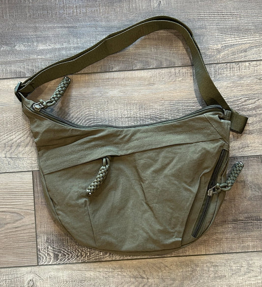 Large Nylon Crescent 3 Zipper Bag {Olive}