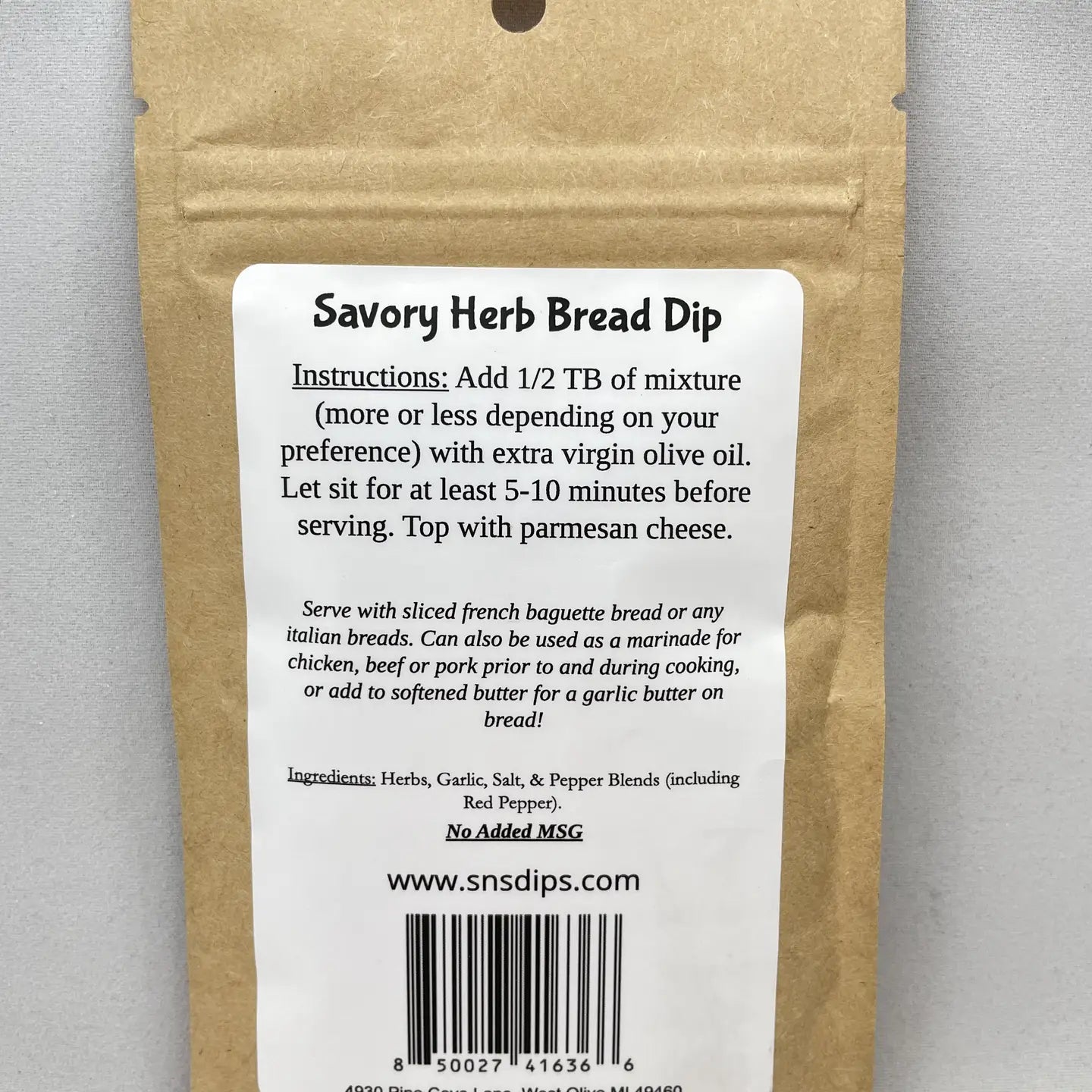 Dip Mix - Savory Herb Bread Dip