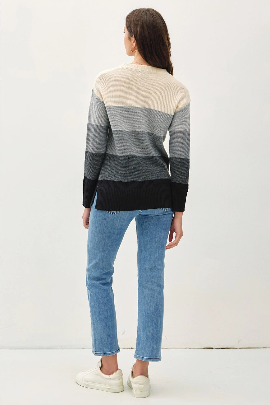 Color Blocked Gradient Sweater