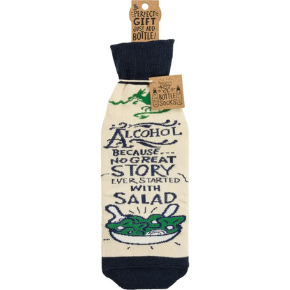Bottle Sock - No Good Story Started with Salad