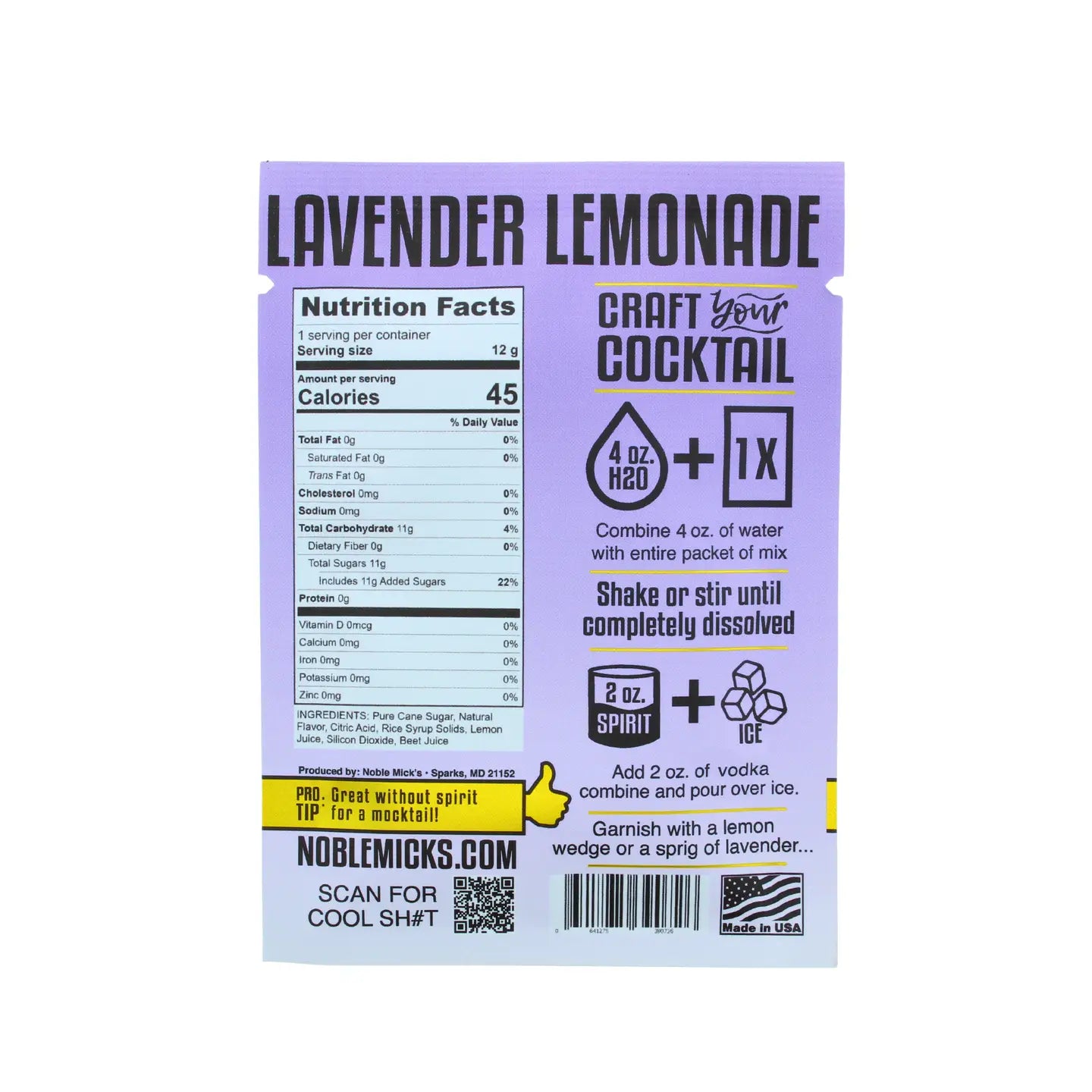 Single Serve Craft Cocktail - Lavender Lemonade