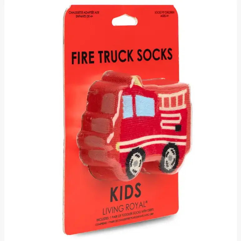 Kids 3D Packaged Crew Socks - Fire Truck