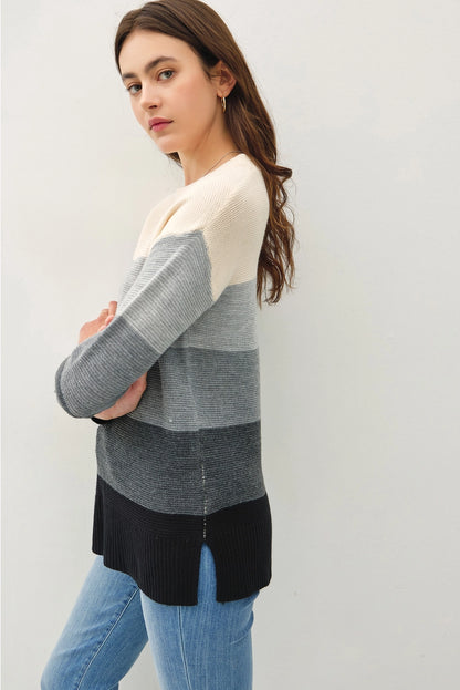 Color Blocked Gradient Sweater