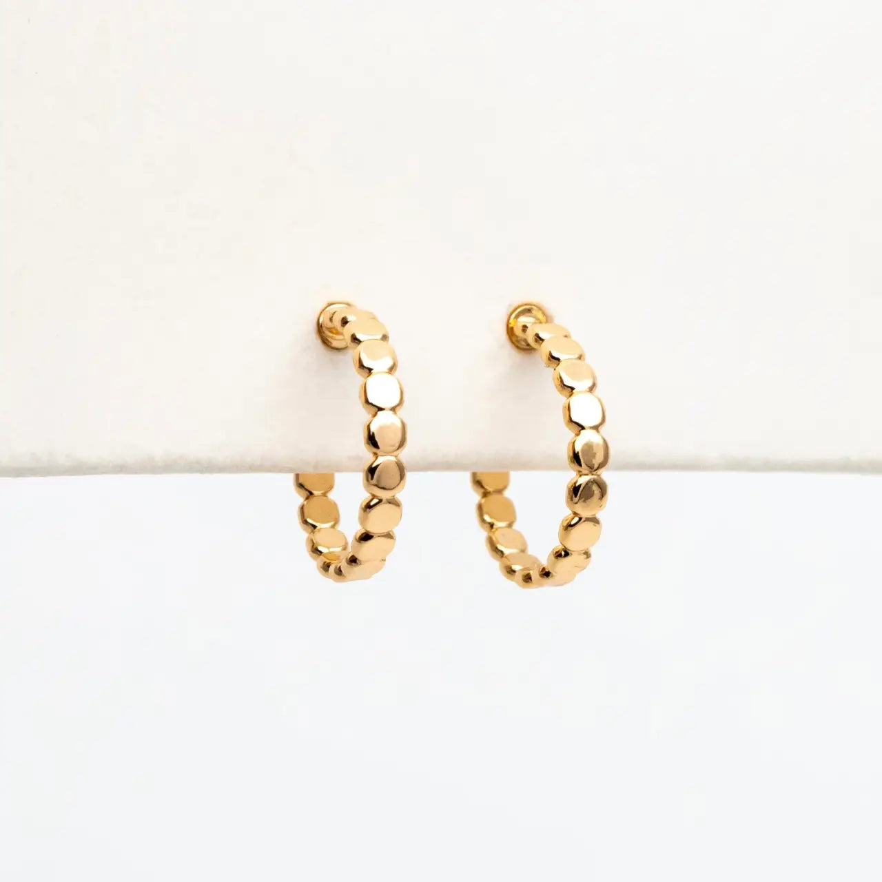 The Ali Gold Plated Dainty Hoop Studs