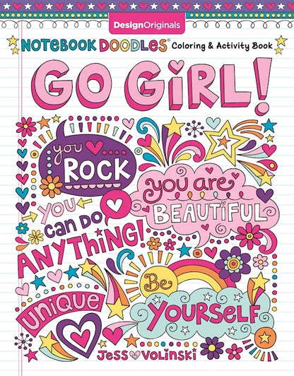 Notebook Doodles - Go Girl! - Coloring For Tweens