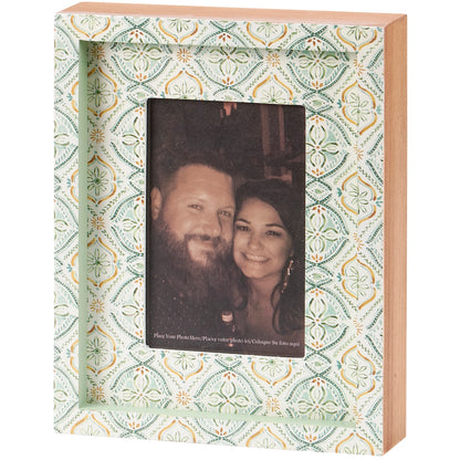 Green Mosaic Inset Box Frame