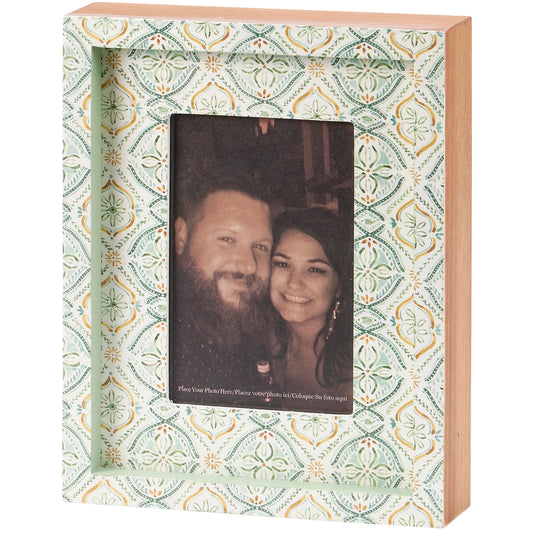 Green Mosaic Inset Box Frame