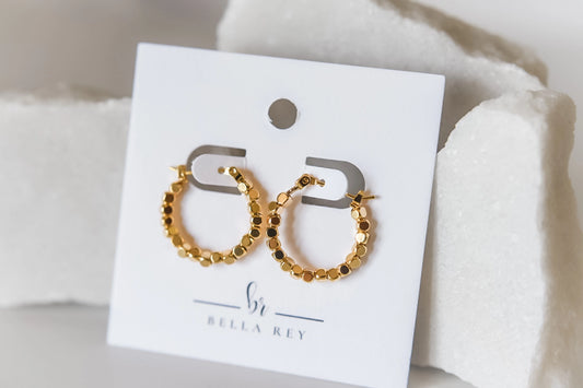 The Hadley 18k Gold Plated Hoop Earrings