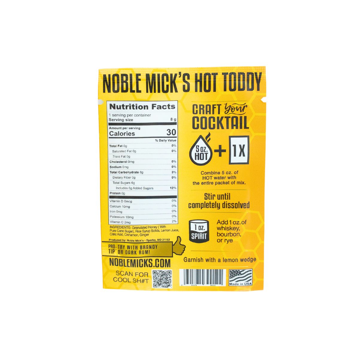FINAL SALE - Single Serve Craft Cocktail - Hot Toddy