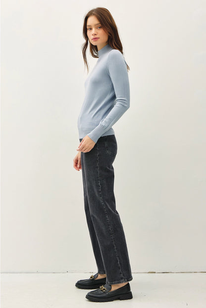Long Sleeve Mock Neck Sweater