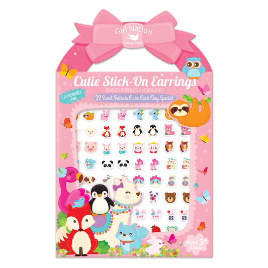 Girl Nation: Cutie Stick-On Earrings | Animal Friends