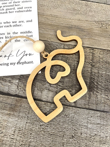 Story Ornament - Elephants The Unbreakable Bond - Sisterhood