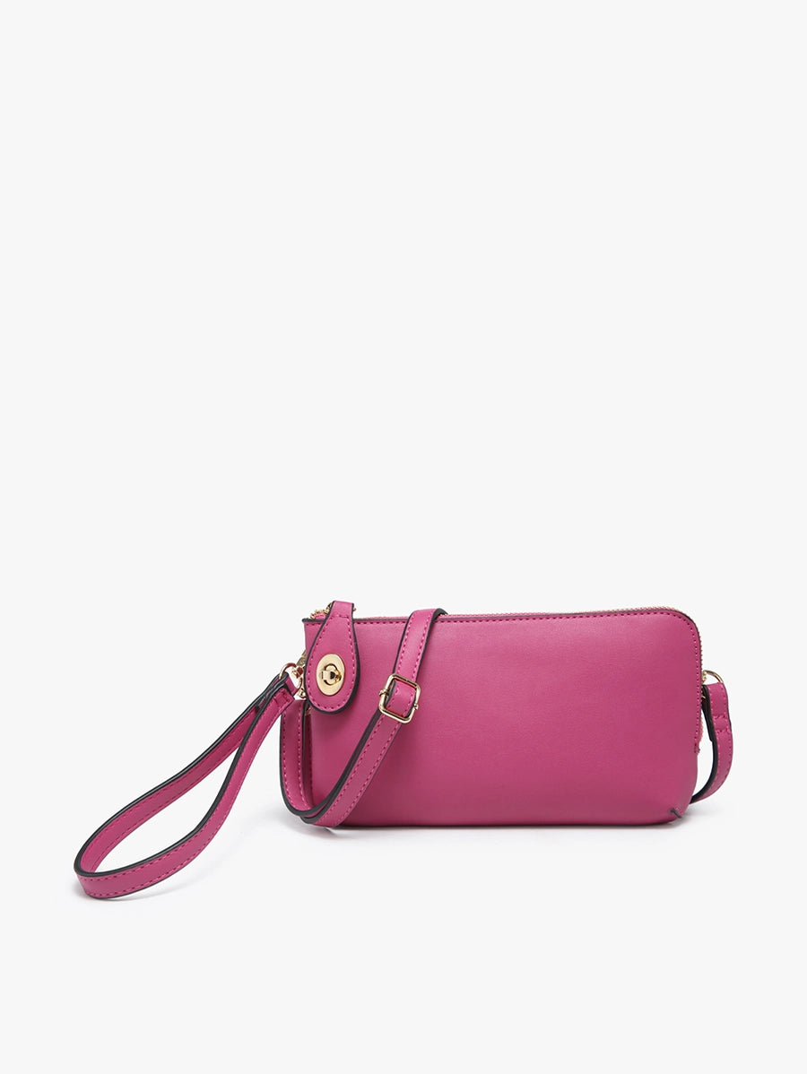 Kendall Crossbody/Wristlet w/Twist Lock - Fuchsia